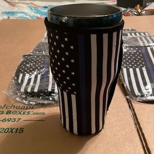 30-40oz cup sleeves,This one is the flag w/blue line for our law enforcement